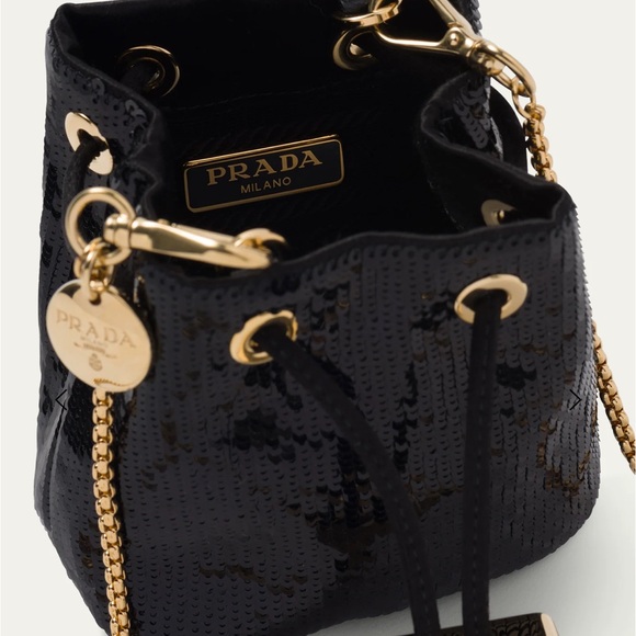 Prada Black Sequin Mini Bag - Picture 3 of 5